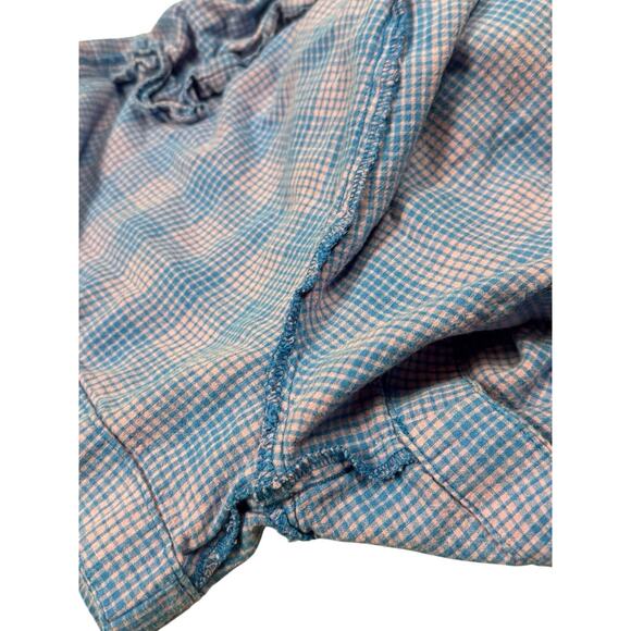 Patagonia Womens M Garden Island Shorts 3.5" Hemp Blend Pink/Blue Check Pockets - Picture 9 of 9